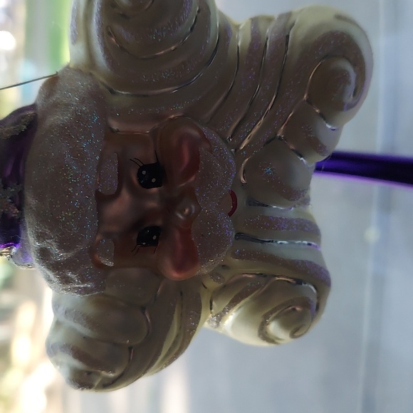 Christopher Radko Santa Star Ornament - White and Purple - Picture 1 of 7